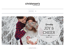 Tablet Screenshot of christensenclothing.com